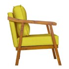 Poltrona Cadeira Vitoria Base Reforçada - Veludo Amarelo