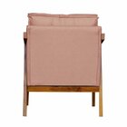 Poltrona Cadeira Vitoria Base Reforçada - Veludo Rose