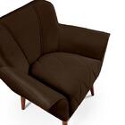 Poltrona Cadeira Yasmin Decorativa Veludo Marrom Império Esto