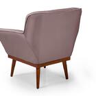 Poltrona Cadeira Yasmin Decorativa Veludo Rose Império Estofa