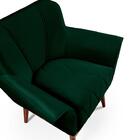 Poltrona Cadeira Yasmin Decorativa Veludo Verde Império Estof