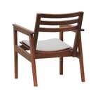 Poltrona Cairo Madeira Maciça Encosto Ripado Assento Anatômic