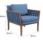 Poltrona California Base Em Madeira Espuma D-33 Soft