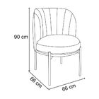 Poltrona Califórnia Veludo Marrom Base De Ferro Preto - D'ros