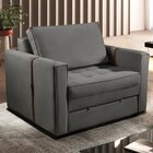 Poltrona Cama Atalaia Cinza Grafite