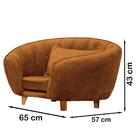 Poltrona Cama Caminha Pet Baby Laddi Veludo Amarelo Dvinn