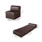 Poltrona Cama Corino  Tiberia Marrom Café