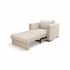 Poltrona Cama Hermes Luxo Moderno Bege Claro