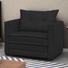 Poltrona Cama Londres Suede Preto D´monegatto