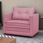 Poltrona Cama Londres Suede Rosa - D'monegatto