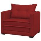 Poltrona Cama Londres Suede Vermelho D´monegatto