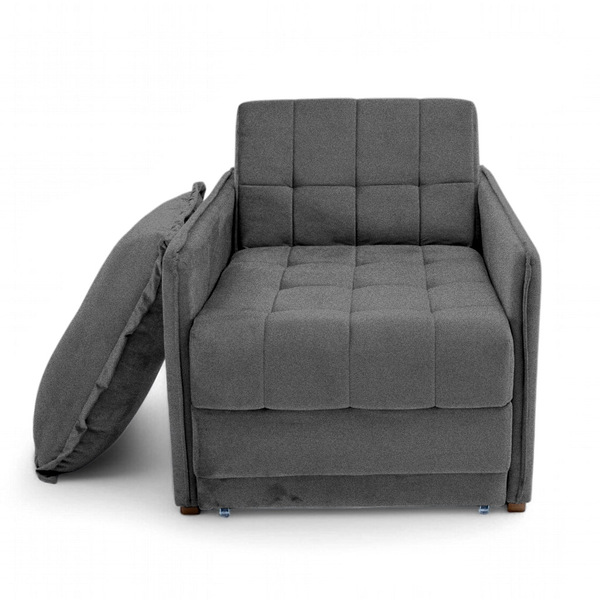 Poltrona Cama Reclinável Retrátil Viena Boucle Grafite - Loja