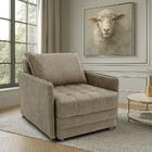 Poltrona Cama Reclinável Retrátil Viena Corino Castor - Loja