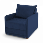 Poltrona Cama Reclinável Retrátil Viena Veludo Azul Escuro -