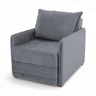 Poltrona Cama Reclinável Retrátil Viena Veludo Cinza Grafite