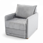 Poltrona Cama Reclinável Retrátil Viena Veludo Cinza - Loja S