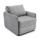 Poltrona Cama Reclinável Retrátil Viena Veludo Cinza - Loja S