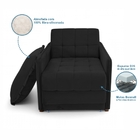 Poltrona Cama Reclinável Retrátil Viena Veludo Preto - Loja S