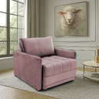 Poltrona Cama Reclinável Retrátil Viena Veludo Rose - Loja Sh