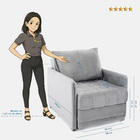 Poltrona Cama Reclinável Retrátil Viena Veludo Terracota - Lo