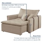 Poltrona Cama Retrátil 110cm Em Linho Cru Detroid Cru