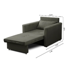 Poltrona Cama Retrátil 1 Lugar Cancún Tecido Veludo Isofa Cin