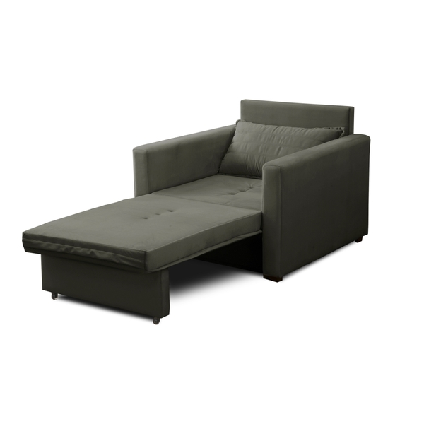 Poltrona Cama Retrátil 1 Lugar Cancún Tecido Veludo Isofa Cin