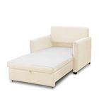 Poltrona Cama Retrátil Solteiro Com Rodízio Cloe Bouclê E03 -