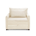 Poltrona Cama Retrátil Solteiro Com Rodízio Cloe Bouclê E03 -