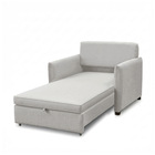 Poltrona Cama Retrátil Solteiro Com Rodízio Cloe Bouclê E03 -