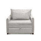 Poltrona Cama Retrátil Solteiro Com Rodízio Cloe Bouclê E03 -