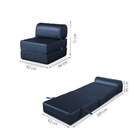 Poltrona Cama Tiberia Azul Petróleo