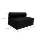 Poltrona Cama Utilità Malha Preta