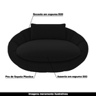 Poltrona Caminha Para Pet Afrodite Veludo Preto G45 - Gran Be