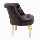 Poltrona Capitone Pu Marrom G80x71x69cm