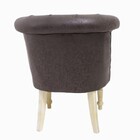 Poltrona Capitone Pu Marrom G80x71x69cm