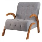 Poltrona Cecilia Mel/linho Inox - Viero Móveis