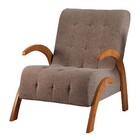 Poltrona Cecilia Mel/linho Kaki - Viero Móveis