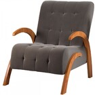 Poltrona Cecilia Mel/veludo Grafite - Viero Móveis