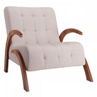 Poltrona Cecilia Seda/linho Amêndoa - Viero Móveis