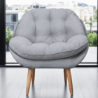 Poltrona Celine Galego Home Tecido De Alta Qualidade - Grafite