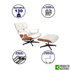 Poltrona Charles Eames Com Puff Branco