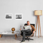 Poltrona Charles Eames Com Puff - Preto