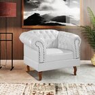 Poltrona Chest Duque 100x82cm Courano Branco