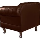 Poltrona Chest Duque Courano 100x82cm Marrom Café