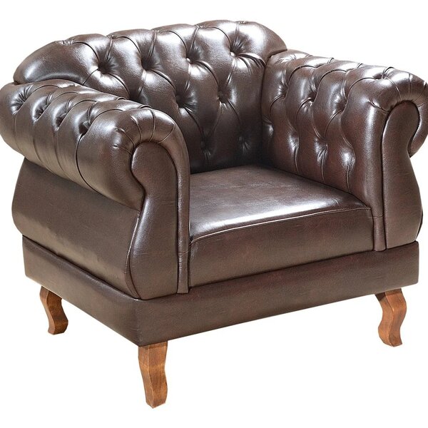 Poltrona Chest Elisabeth Design De Luxo Marrom Café