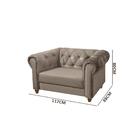 Poltrona Chesterfield Capitonê Sued Para Sala Art Estofados V