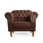 Poltrona Chesterfield Clássica Duque Marrom