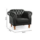 Poltrona Chesterfield Clássica Duque Preto