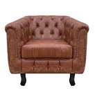 Poltrona Chesterfield Couro Nozes – D'Rossi